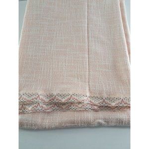 Vintage Dolan Tablecloth Polyester Acrylic Tolentex Pink W Germany Soft 62x49